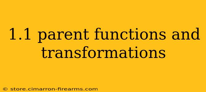 1.1 parent functions and transformations