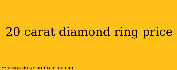 20 carat diamond ring price