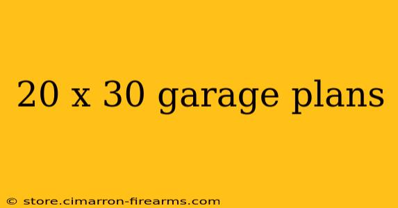 20 x 30 garage plans