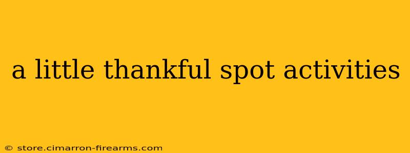 a little thankful spot activities