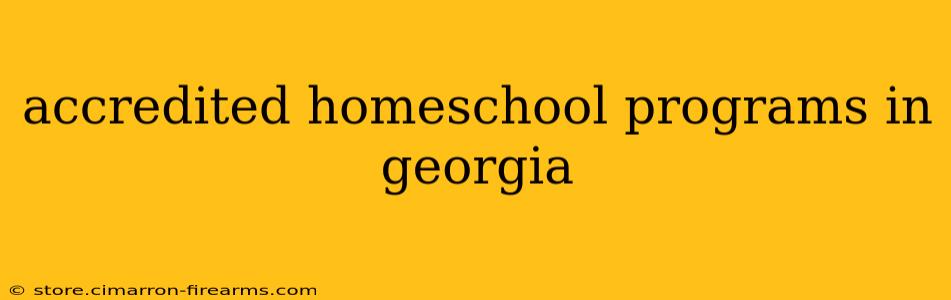 accredited homeschool programs in georgia