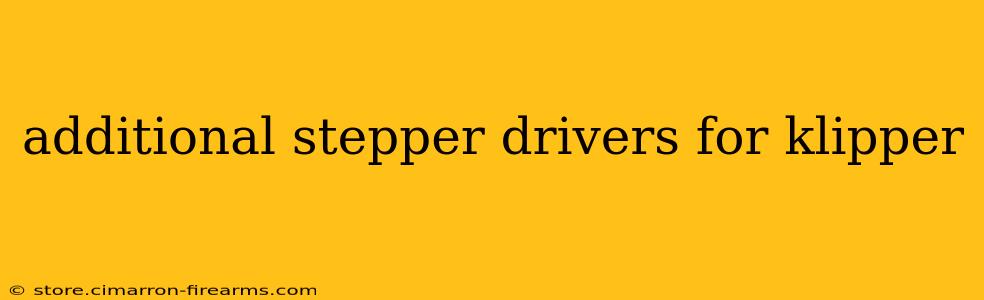 additional stepper drivers for klipper