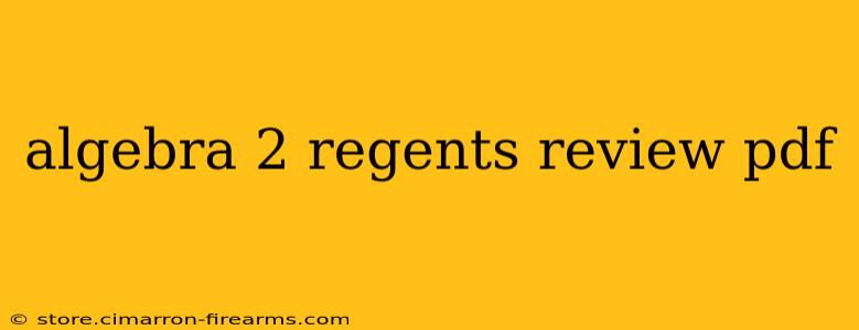 algebra 2 regents review pdf