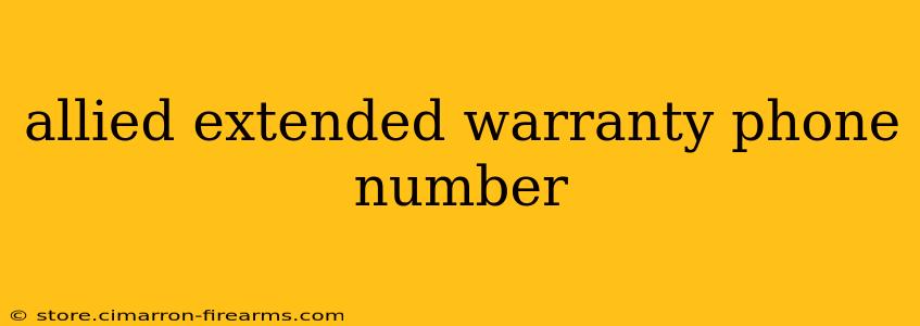 allied extended warranty phone number