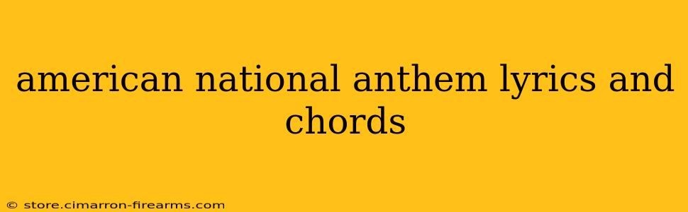 american national anthem lyrics and chords