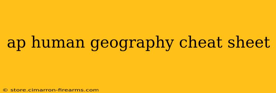 ap human geography cheat sheet