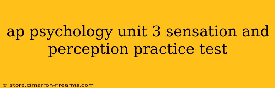 ap psychology unit 3 sensation and perception practice test