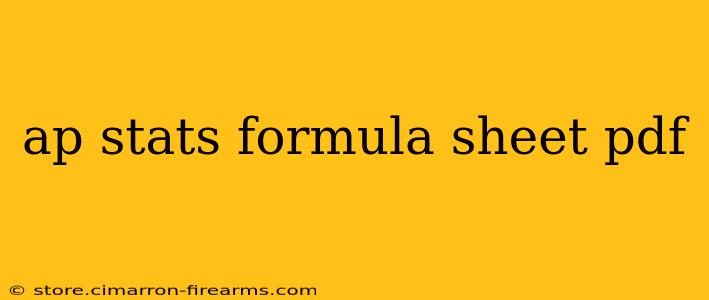 ap stats formula sheet pdf