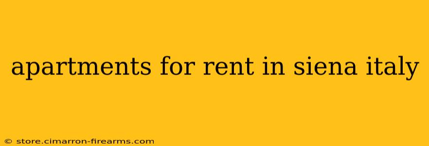 apartments for rent in siena italy