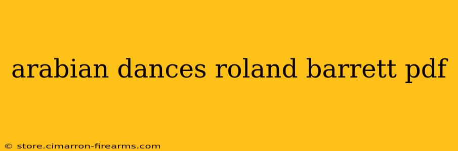 arabian dances roland barrett pdf