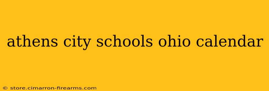 athens city schools ohio calendar