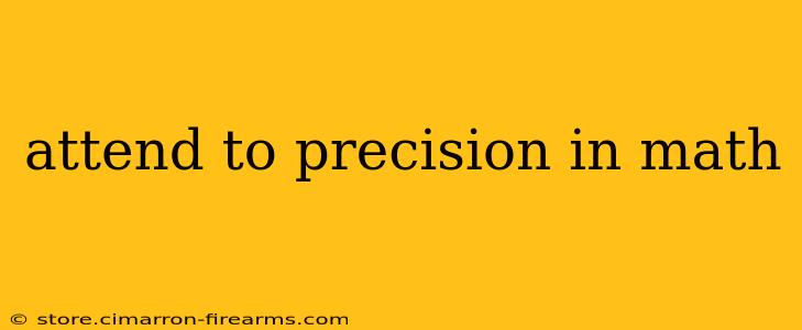 attend to precision in math