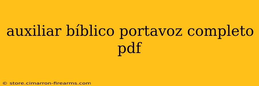 auxiliar bíblico portavoz completo pdf