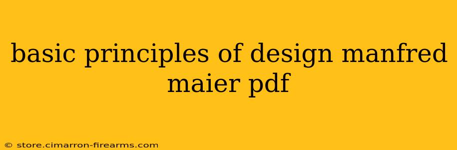 basic principles of design manfred maier pdf