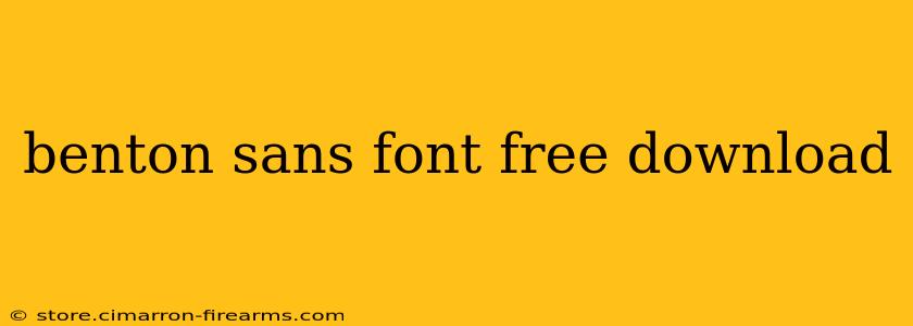 benton sans font free download