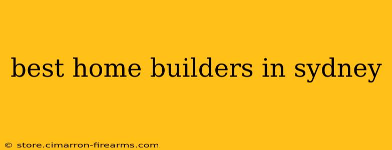 best home builders in sydney