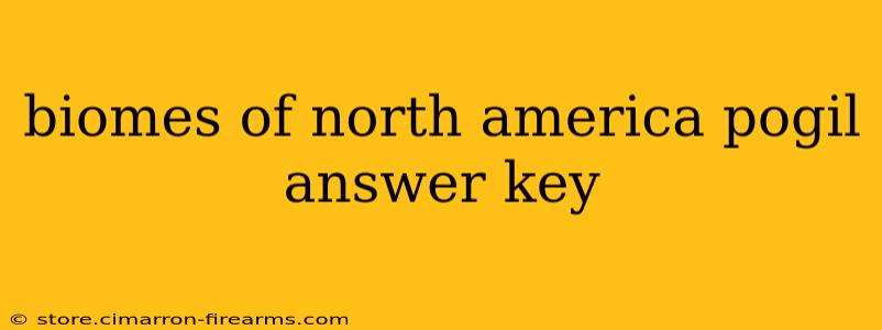 biomes of north america pogil answer key