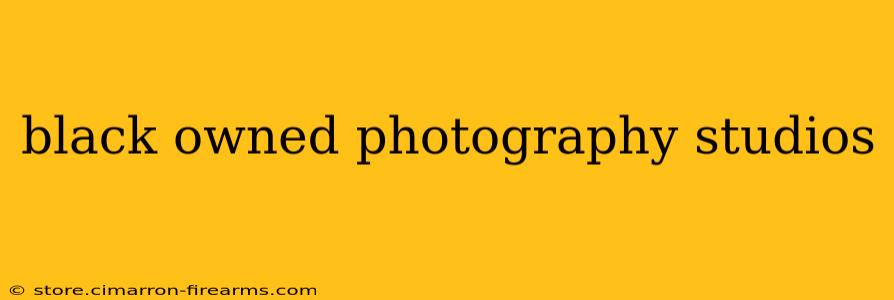 black owned photography studios