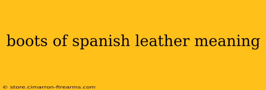 boots of spanish leather meaning