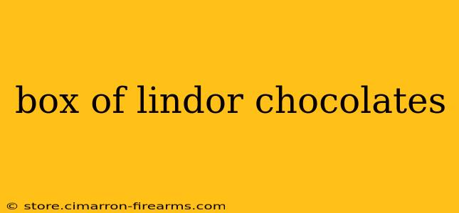 box of lindor chocolates