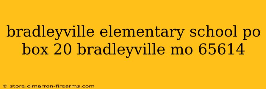 bradleyville elementary school po box 20 bradleyville mo 65614