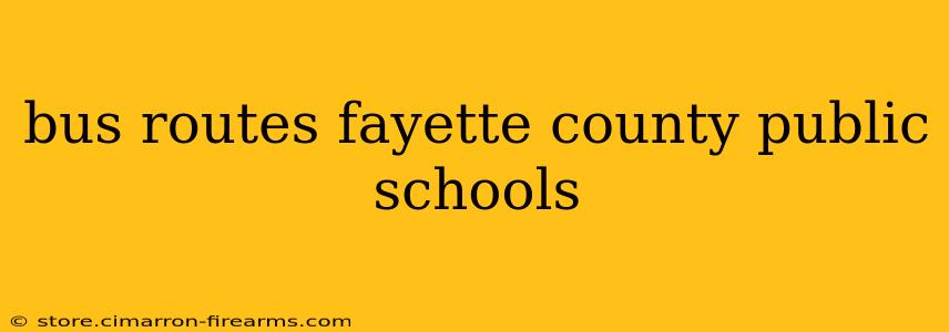 bus routes fayette county public schools