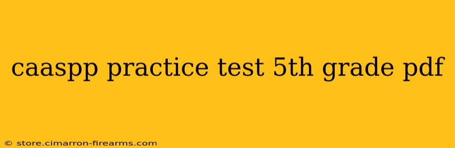 caaspp practice test 5th grade pdf