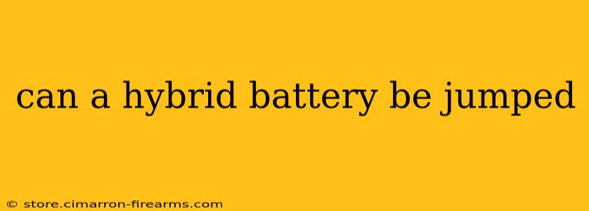 can a hybrid battery be jumped