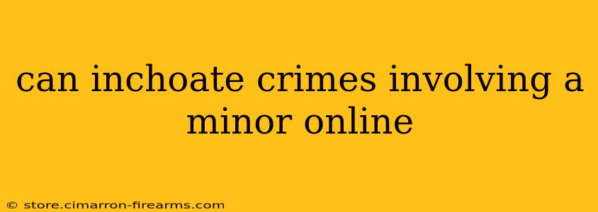 can inchoate crimes involving a minor online