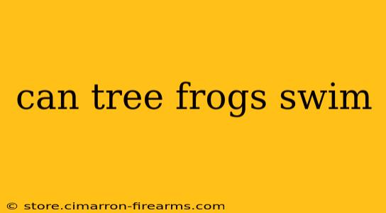 can tree frogs swim