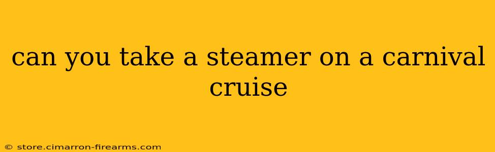 can you take a steamer on a carnival cruise