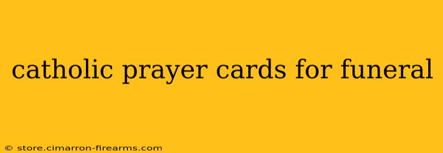 catholic prayer cards for funeral