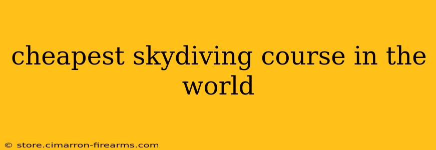 cheapest skydiving course in the world