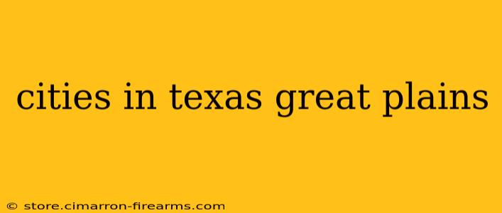 cities in texas great plains