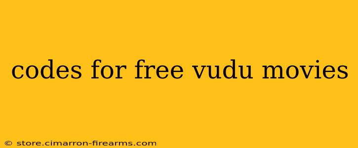 codes for free vudu movies