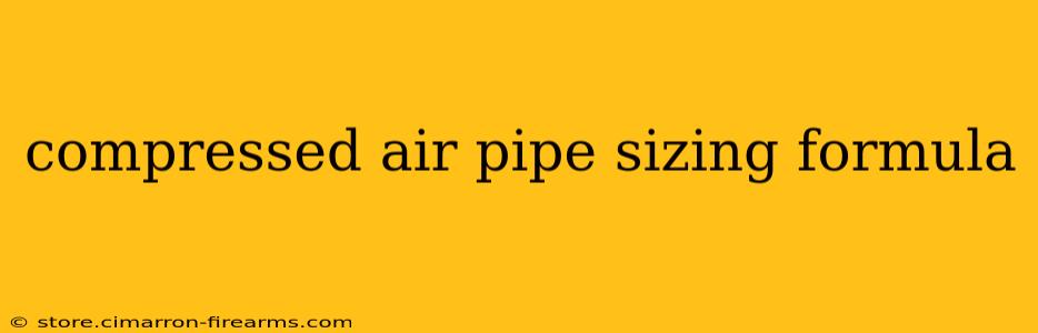 compressed air pipe sizing formula