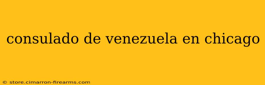 consulado de venezuela en chicago