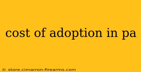 cost of adoption in pa