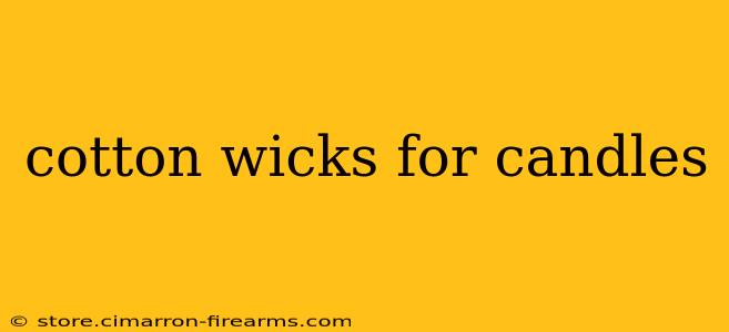 cotton wicks for candles