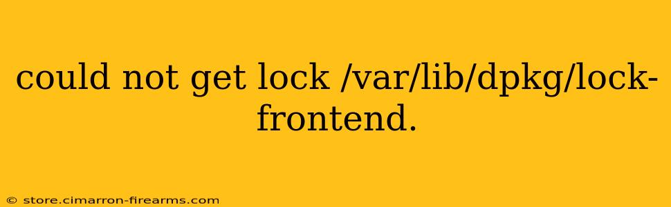 could not get lock /var/lib/dpkg/lock-frontend.