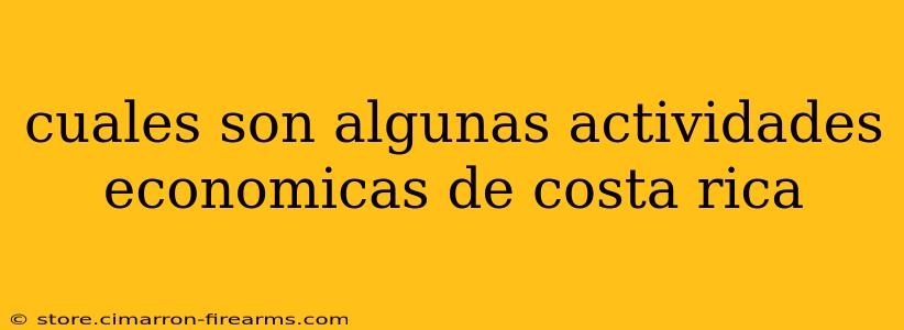 cuales son algunas actividades economicas de costa rica