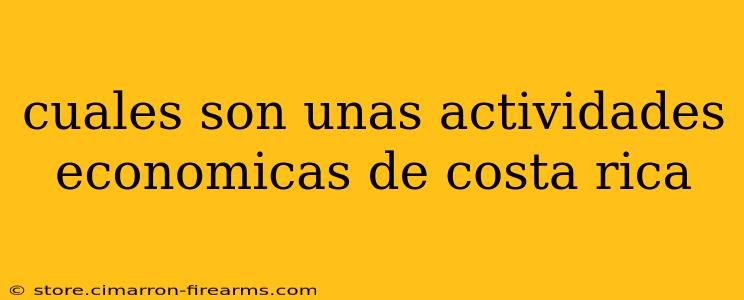 cuales son unas actividades economicas de costa rica