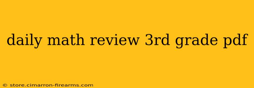 daily math review 3rd grade pdf