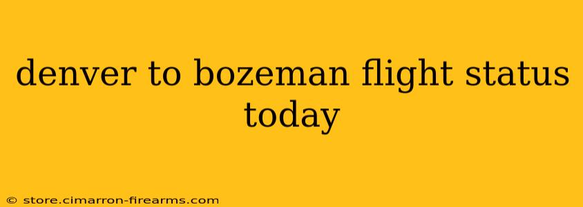 denver to bozeman flight status today