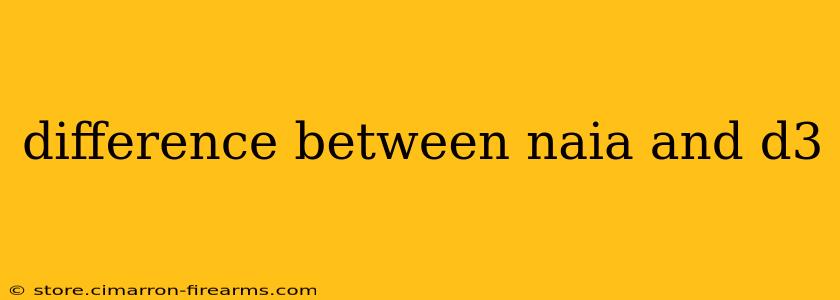 difference between naia and d3