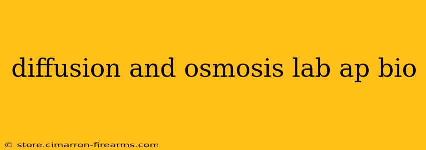 diffusion and osmosis lab ap bio