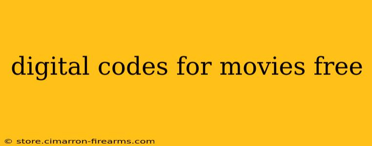 digital codes for movies free