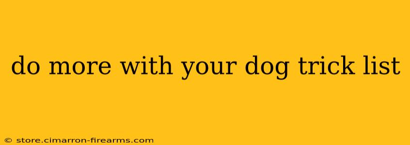 do more with your dog trick list