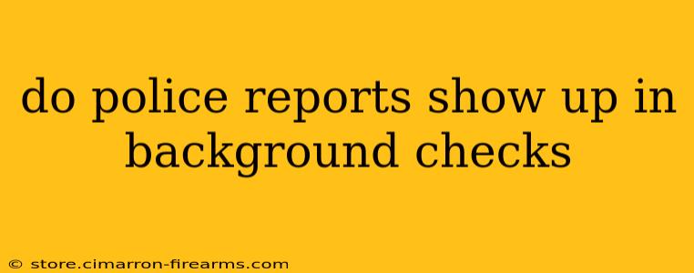 do police reports show up in background checks