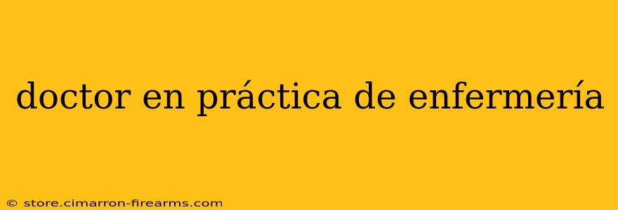 doctor en práctica de enfermería